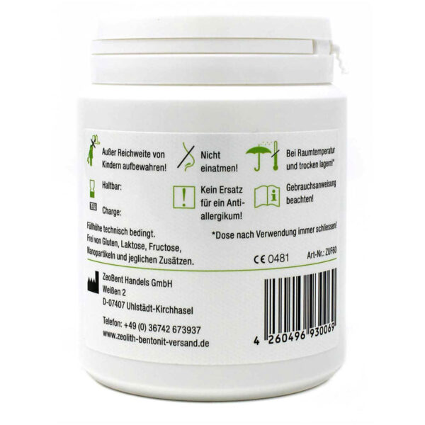Ζεόλιθος MED® detox εξαιρετικά λεπτή πούδρα έως 10 μικρά - 60 γραμμάρια
