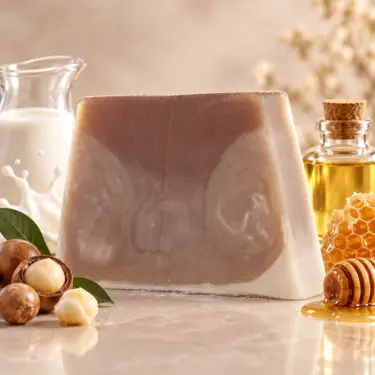 Σαπούνι με ζεόλιθο MED®, μέλι, έλαιο Μακαντάμια και γάλα κατσίκας - Αντιγηραντικό, αντιβακτηριδιακό και ενυδατικό - Νέα σύνθεση