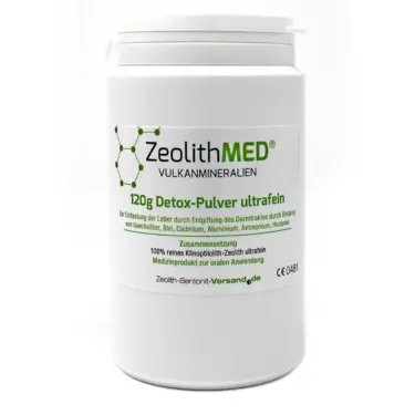 Ζεόλιθος MED® detox εξαιρετικά λεπτή πούδρα έως 10 μικρά - 120 γραμμάρια