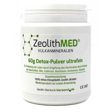 Ζεόλιθος MED® detox εξαιρετικά λεπτή πούδρα έως 10 μικρά - 60 γραμμάρια