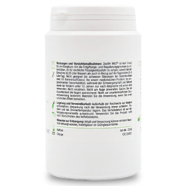 Ζεόλιθος MED® detox πολύ λεπτή πούδρα - 27 μικρά - 200 γραμμάρια
