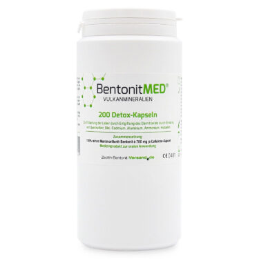 Φυσικός Μοντμοριλλονίτης Μπεντονίτης MED® detox - Κάψουλες 700 mg - 200 τεμάχια