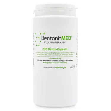 Φυσικός Μοντμοριλλονίτης Μπεντονίτης MED® detox - Κάψουλες 700 mg - 200 τεμάχια