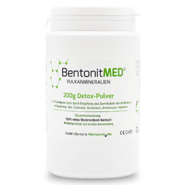 Φυσικός Μοντμοριλλονίτης Μπεντονίτης MED® detox - εξαιρετικά λεπτή πούδρα έως 16 μικρά - 200 γραμμάρια