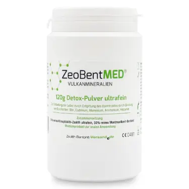Zeobent MED® - μίγμα Ζεόλιθου MED® και Μπεντονίτη MED® - εξαιρετικά λεπτή πούδρα έως 10 μικρά – 120 γραμμάρια