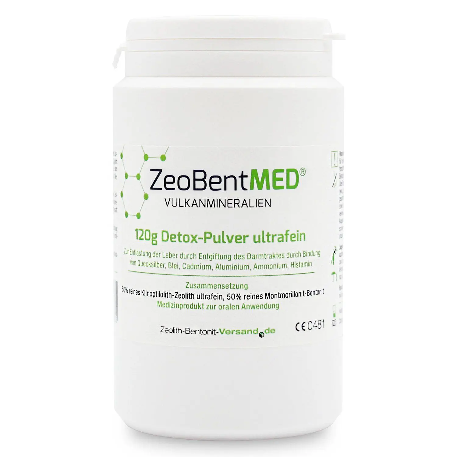 Zeobent MED® - μίγμα Ζεόλιθου MED® και Μπεντονίτη MED® - εξαιρετικά λεπτή πούδρα έως 10 μικρά – 120 γραμμάρια