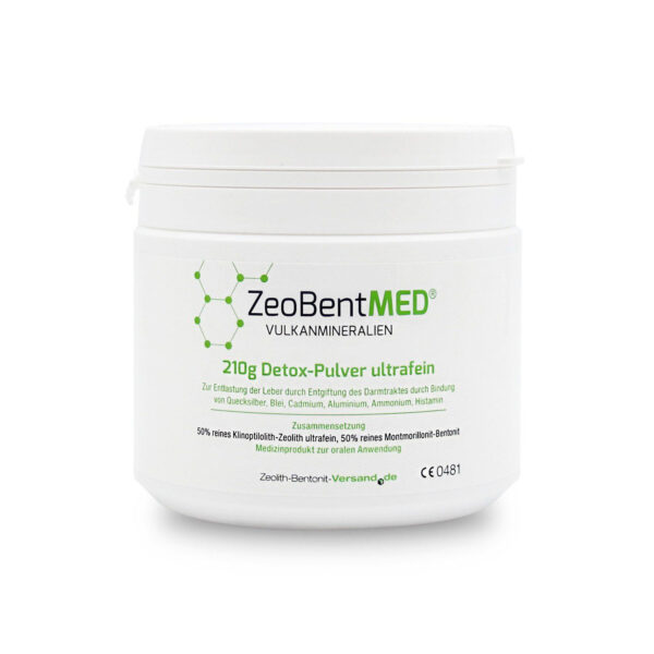 Zeobent MED® - μίγμα Ζεόλιθου MED® και Μπεντονίτη MED® - εξαιρετικά λεπτή πούδρα έως 10 μικρά – 210 γραμμάρια