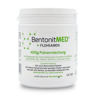 Μπεντονίτης MED® detox και πίτουρο από βιολογικό Ψύλλιο - 400 γραμμάρια