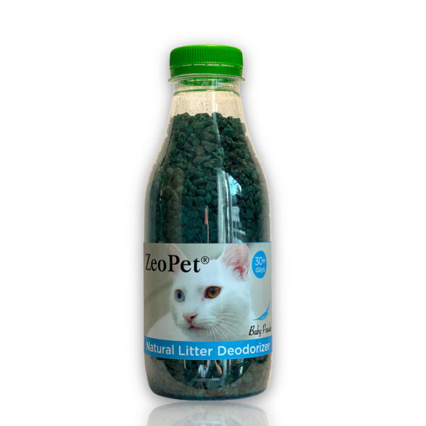 ZeoPet με άρωμα baby powder - Φυσικό πρόσθετο απόσμησης λεκάνης γάτας για 30 ημέρες - 500gr