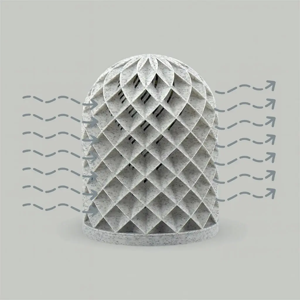 ZeoBreeze – Φυσικό Αποσμητικό Χώρου με Ζεόλιθο | 3D Printed Eco Design